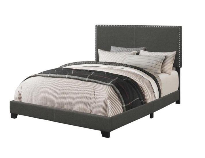 Modal Additional Images for Boyd Upholstered Queen Panel Bed Charcoal