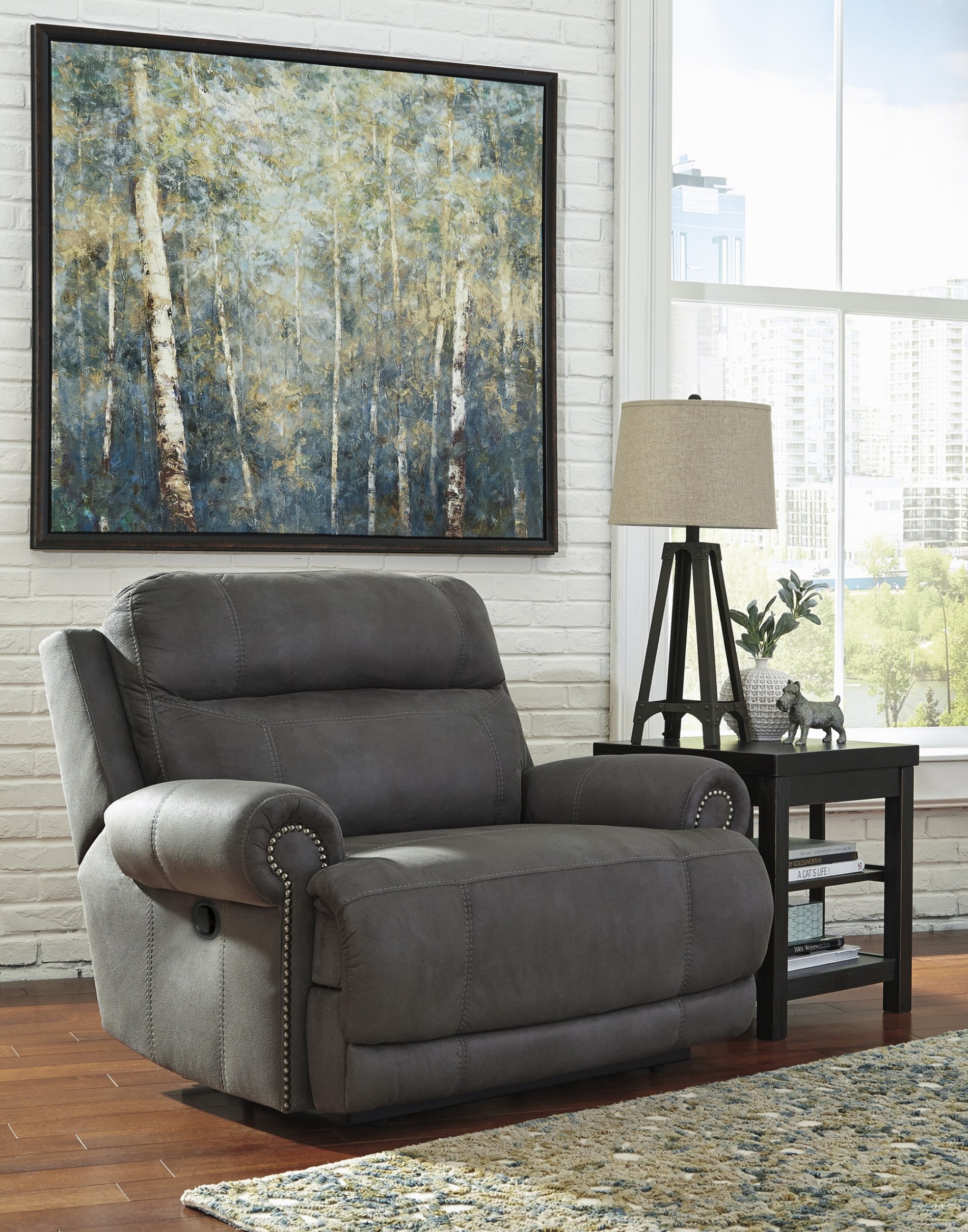 38401 Austere Grey Recliner - Click Image to Close