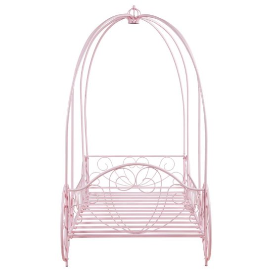Massi Metal Twin Canopy Bed Powder Pink