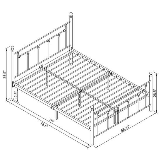 Modal Additional Images for Canon Metal Full Open Frame Bed White
