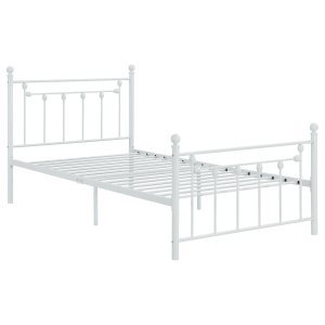 (image for) Canon Metal Twin Open Frame Bed White