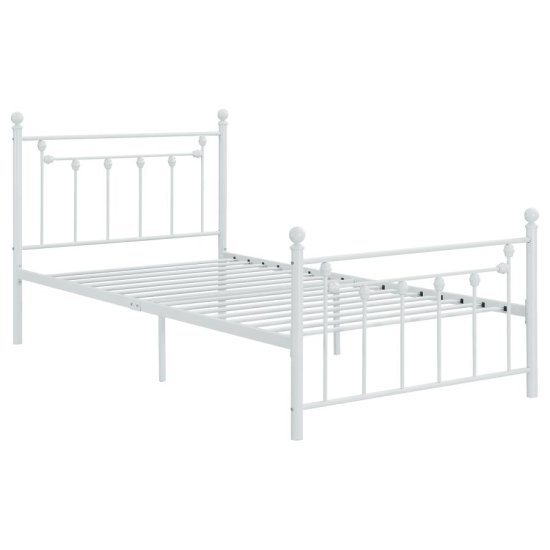 (image for) Canon Metal Twin Open Frame Bed White