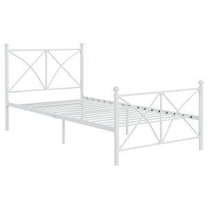 (image for) Hart Metal Twin Open Frame Bed White
