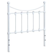 (image for) Marie Metal Twin Open Frame Headboard White