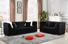 (image for) 97076 Kylie Black Sofa & Loveseat Set