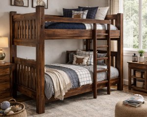 (image for) Bunk Bed Walnut T/T (1 in Stock)