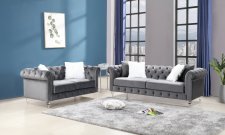 (image for) 97073 Manchester Grey - 2PC Sofa & Loveseat Set