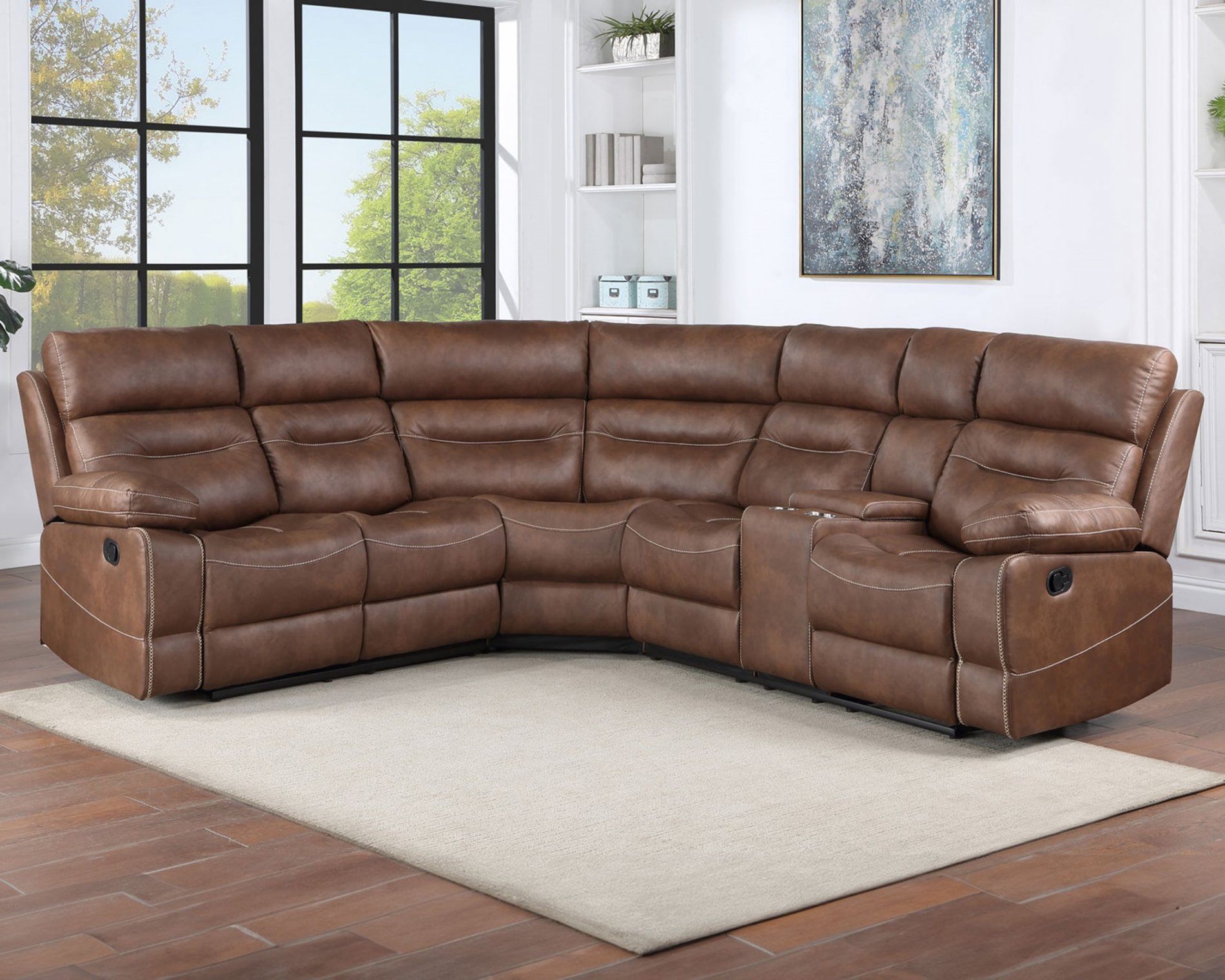 Rudger Rust Sectional - Click Image to Close