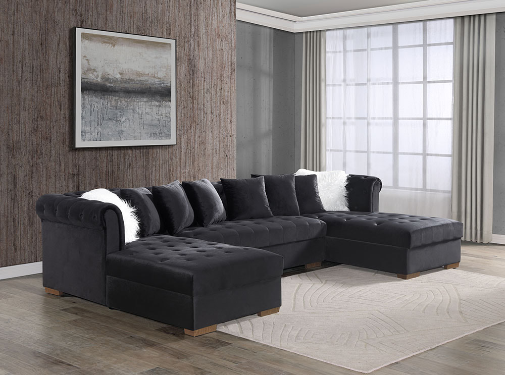 97000 Aria - Black Sectional - Click Image to Close